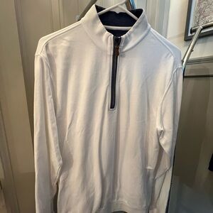 Johnnie-O White Half-Zip Men's Sweater